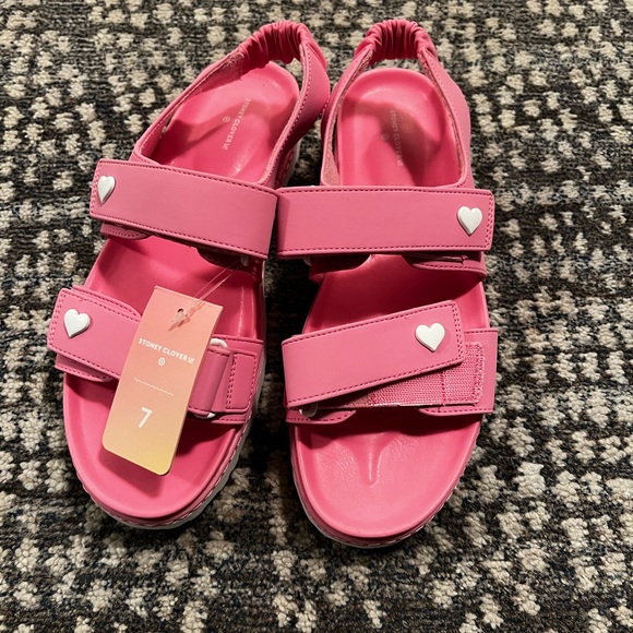 STONEY CLOVER LANE X TARGET 2 Strap Sandal, Pink, NWT, size 7 - Picture 4 of 8